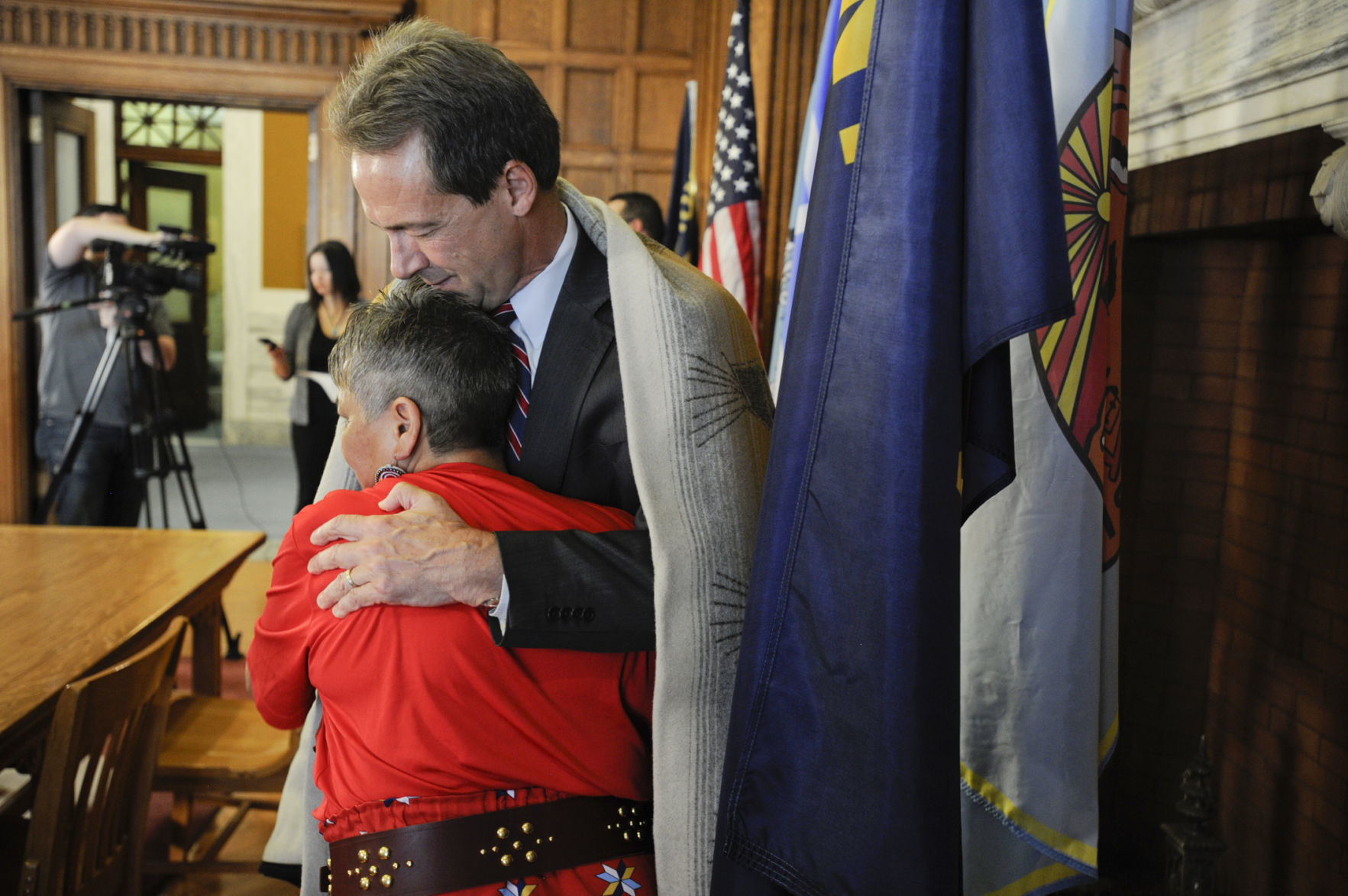 A scene from the bill signing ceremony